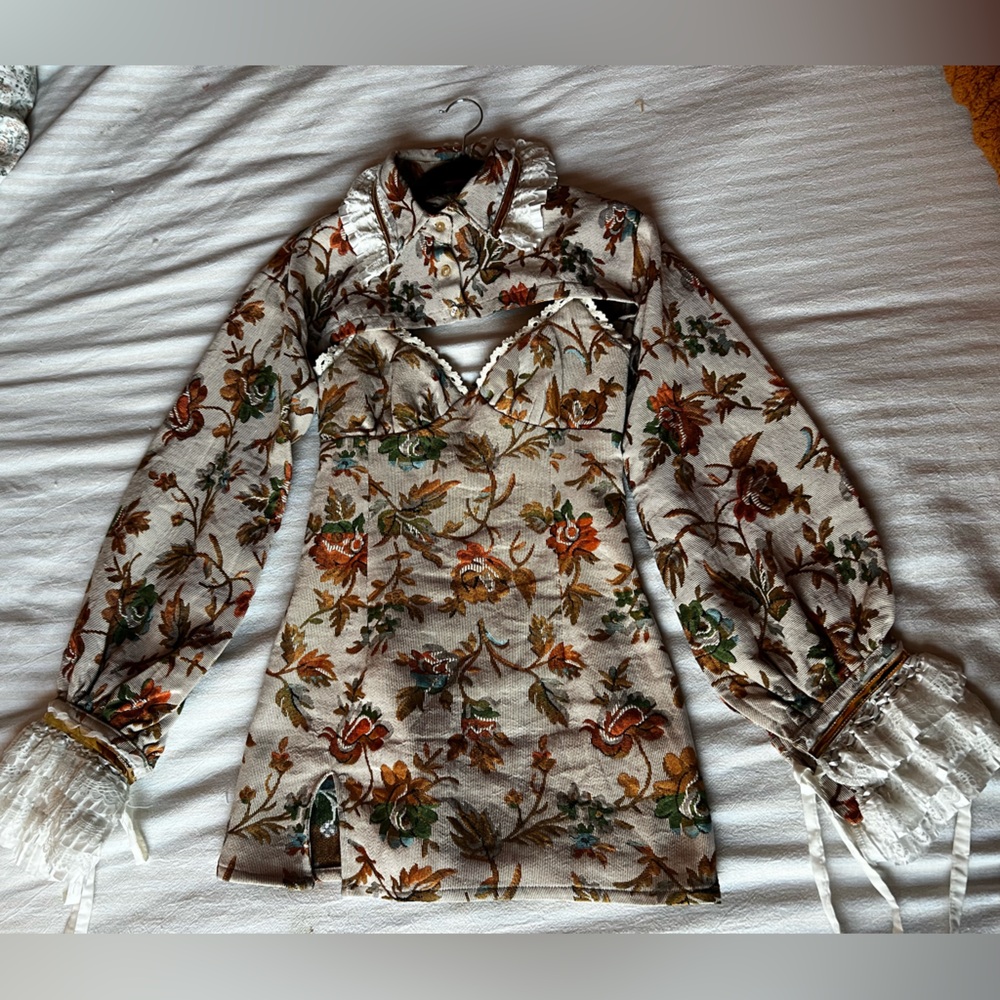 Floral Minidress with Detachable Bolero